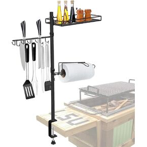 3-in-1 Grill Accessories Organizer, Grill BBQ Caddy for Blackstone Griddle Accessories,Outdoor Kitchen Accessories for Camper, Barbeque Accessory Holder, BBQ Condiment Caddy,Grill Utensil Storage Tool