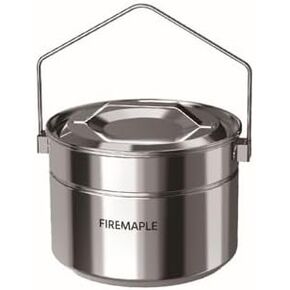Firemaple Antarcti 1.8L Stainless Steel Pot - Food Grade SUS304 Camping Pot with Steaming Function - Lightweight and Durable for Outdoor Cooking