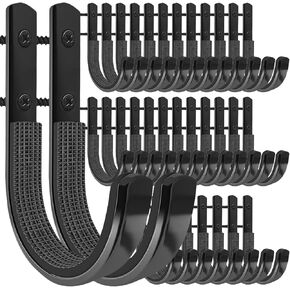 34 Pack Gun Rack Wall Mount, Gun Rack Bulk for Wall, Horizontal Metal Gun Rack for Rifle, Shotgun, Bows, with Soft Padding, Gun Mount Holder Hooks for Wall Storage