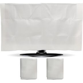 2 Pack Extra Large Foam Flat Screen TV Cover Fits Up to 84"L x 52"W Flat Screen TV，86-90 Inch Television Foam Cover for TV Protection During House Moving, Storage, or Home Renovation