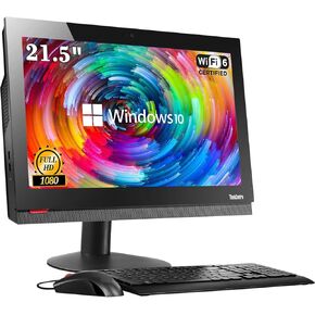Lenovo ThinkCentre M810z All in One Desktop PC with 21.5“ FHD Monitor AIO Computer, Core i5-6500, 16GB RAM, 256GB SSD, USB 3.0, HDMI, WiFi, Windows 10 Pro (Renewed)