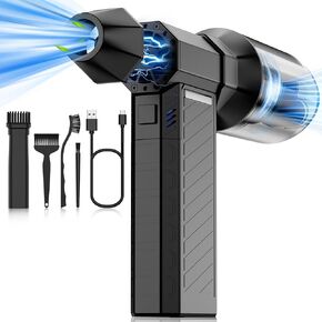 Compressed Air Duster Keyboard Cleaner, 300000RPM Rechargeable 6000mAh Mini Turbo Fan Air Blower, Cordless Pc dusters & Vacuum for Electric Devices Office Home Yard Leaves Snow Car Cleaning in Saudi Arabia