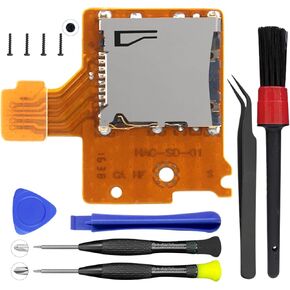 1 Pack Micro SD Card Reader Replacement for Nintendo Switch HAC-SD-01, TF SD Memory Card Slot Socket Reader Board Repair Kit Replacement for NS Console(11pcs)