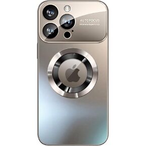 Magnetic Series Designed for iPhone Case,[Compatible with MagSafe][Military Drop&Full Camera Lens Protection]Large Window Logo View Dust-proof Matte Shockproof Cover (Blue,iPhone 16 Pro Max)