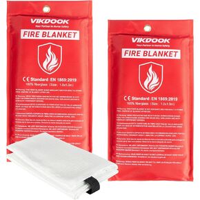 Fire Blanket for Camping Grill Kitchen Emergency Fire Blanket for Home Lightweight Portable Package