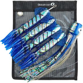 OCEAN CAT Saltwater Trolling Lures Bird Fishing Teaser for Saltwater Fishing Rigged with Hook for Wahoo Tuna Mahi Dolphin Sailfish Marlin