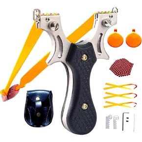 Slingshot, Hunting Sling Shot Set for Adults, Slingshots, Slingshot Toys Catapult Game, Premium Pocket-Sized Slingshot for Age Greater Than 18 Years Old Hunting, Squirrel Hunting, Fishing