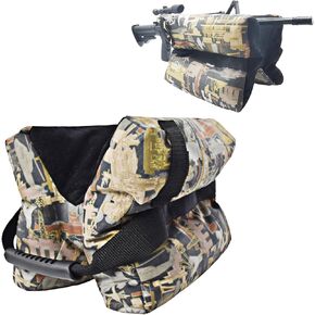 Shooting Rest Bag, Front Shooting Bag for Rifles and Shotguns, Portable Unfilled H-bag for Outdoor, Range, Shooting and Hunting (camouflage)