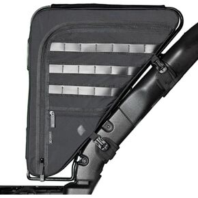 Wrangler Gama Adventure JL/4XE | Jeep Wrangler Storage Bag | Jeep Roll Bar Storage Bag | Patented Sports Bar Mount | Waterproof Resistant | Nylon | Black (12lb)