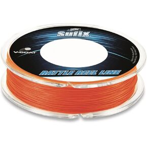 Sufix Rattle Reel Metered V-Coat 20 lb Neon Fire