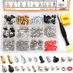 mankk 23 Sizes M.2 Computer Screws Motherboard Screws M.2 Screws SSD Screws Laptop Screws for Motherboard,HDD Hard Drive,SSD,PC Case,PC Fan,ATX Case,CD-ROM M-154-201PCS
