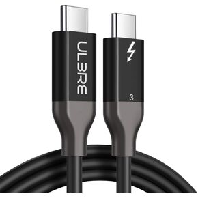 TB3 Cable 100W Charging 40Gbps 3.3ft, ULBRE Type-C to USB C Cable 5K@60Hz 20V 5A USB4 Cable Compatible with MacBook, iPad Pro, Hub, Docking
