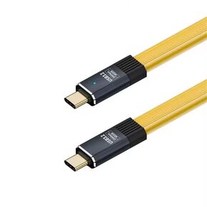8-inch Short USB C Cable, 20Gbps USB4 Cable Compatible with Thunderbolt 4/3 Interface, USB C to USB C Cable Supports 8K Display (Yellow)