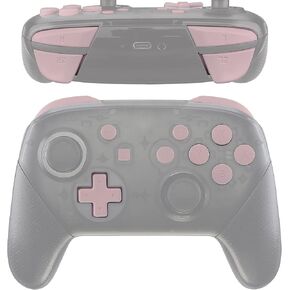 eXtremeRate Cherry Blossoms Pink ABXY D-pad ZR ZL L R Keys for Nintendo Switch Pro Controller, Glossy DIY Replacement Full Set Buttons with Tools for Nintendo Switch Pro - Controller NOT Included