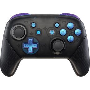eXtremeRate Purple Blue Chameleon Repair ABXY D-pad ZR ZL L R Keys for Nintendo Switch Pro Controller, DIY Replacement Full Set Buttons with Tools for Nintendo Switch Pro - Controller NOT Included