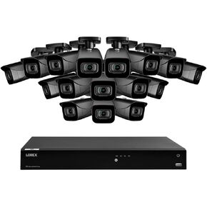 Lorex Fusion 4K (16 Camera Capable) 4TB Wired NVR System with IP Bullet Cameras