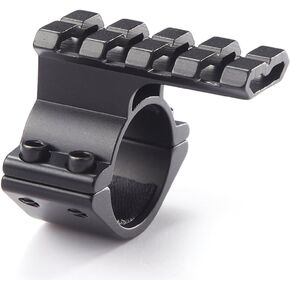 Side Saddle Rail Mount Flashlight & Scope Adapter Ring for 12 Gauge Shotgun Tubes,Shooting,Hunting