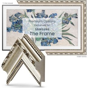 Frame My TV Deco TV Frames - Ornate Silver Smart Frame Compatible ONLY with Samsung The Frame TV and Pro (Fits 2021-2025 Frame TV, 55")