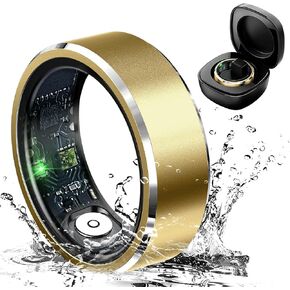 Smart Rings for Men Women with Charging Case, Activity Tracker with Multiple Sport Modes Sleep/Heart Rate Monitor, Support Gesture Control Somatosensory Games Gesture Photo for iPhone Android