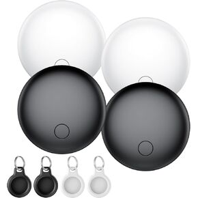 Air Tags Tracker 2-Pack, Item Finders Work for Apple Find My APP(iOS Only) Tracker Tags for Keys, Luggage, Backpack etc,Replaceable Battery Last 1 Year, IP67 Waterproof Smart Tag with Holder Keychain