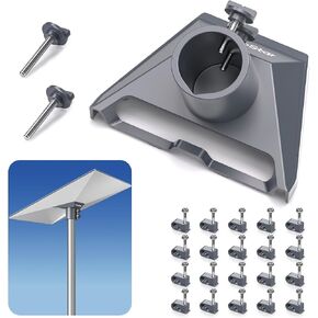 Linkoostar Starlink Gen 3 Mount Pipe Adapter, Aluminum Alloy Starlink Pole Mount Adapter for Starlink Gen 3 Pole Mount Adapter Mounting Kit for Starlink V3 Mount Plate Roof Mount Pole Adapter-LM-3A
