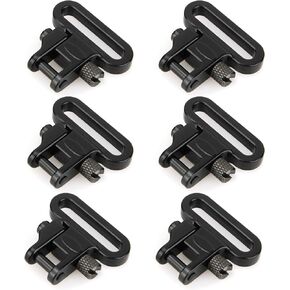 6PCS Heavy Duty Sling Swivels,1" /1.25" Quick Attach/Release Rifle Sling Clips, Two Point Sling Mount