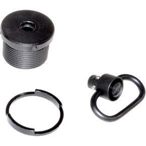 End Cap with Detachable Push Button Sling Swivel for Presma GPM500 for The Mossberg 500 535 590 835 Maverick 88 and Presma GP21 for Remington 870 Threaded Handles Durable & Material, with Stop Ring.