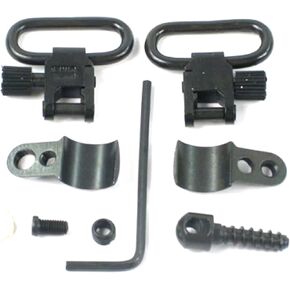 Uncle Mike's unisex adult 115 M357 Blued 1', Clam Marlin 357 Magnum 1894C Carbine QD Split Band Swivel, Black, 1 US