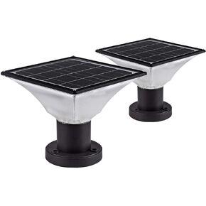 Solar Post Cap Lights Outdoor,Dusk to Dawn Auto On/Off Solar Powered Post Lights Fits Most Posts (2 Pack)