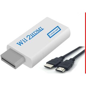 محول محول Wii to HDMI مع CONBAL HDMI Connect Wii إلى شاشة HDMI في 1080p مقطع الفيديو مع الصوت 3.5 مم يدعم جميع أوضاع عرض Wii