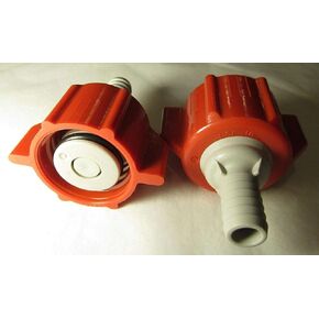 Supply Depot compatible with Coke connector for bag in box BIB syrups, 3/8" Red, 2 pack