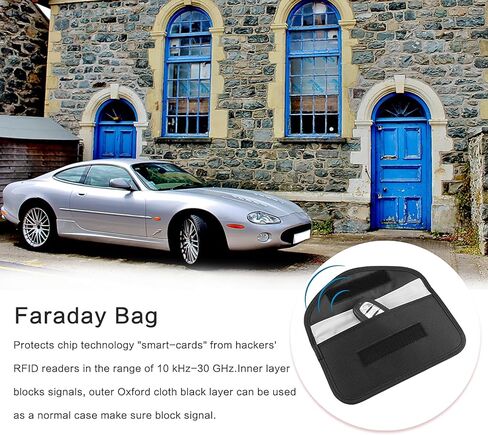 أكياس Aozbz 2 Pack Faraday ، وحقيبة Faraday التي تمنع Faraday لمفاتيح السيارات ومحافظة Pouch Pouch Pouch المحفظة على الهاتف الخليوي و WiFi/NFC/GSM/LTE GPS in Kuwait