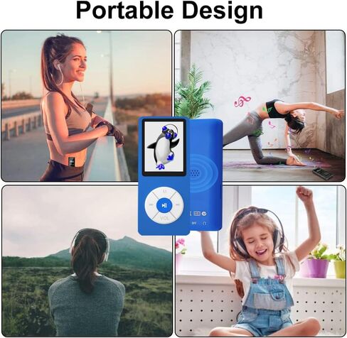 MP3 Player with 32GB TF Card,Built-in HD Speaker,Portable HiFi Music Player with Video/Voice Recorder/FM Radio/Photo Viewer/E-Book Player for Kids in Saudi Arabia