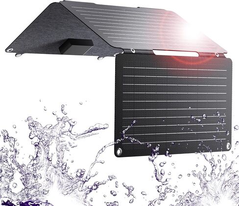 [تم ترقيتها] شاحن شمسي 30W مع Kickstand ، BigBlue Solarpowa 30 شاحن لوحة الطاقة الشمسية ETFE مع DC ، PD 20W USB-C و USB-A ، IP65 مقاوم للماء ، متوافق مع iPhone و Samsung و iPad ، محطة طاقة صغيرة in Kuwait