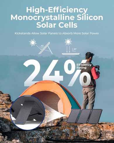 [تم ترقيتها] شاحن شمسي 30W مع Kickstand ، BigBlue Solarpowa 30 شاحن لوحة الطاقة الشمسية ETFE مع DC ، PD 20W USB-C و USB-A ، IP65 مقاوم للماء ، متوافق مع iPhone و Samsung و iPad ، محطة طاقة صغيرة in Kuwait