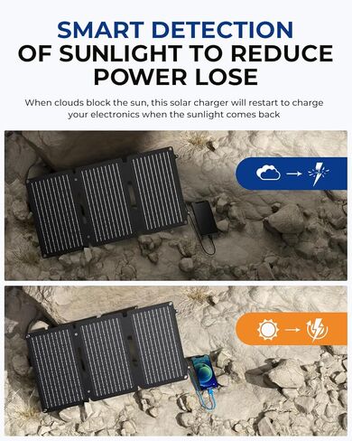[تم ترقيتها] شاحن شمسي 30W مع Kickstand ، BigBlue Solarpowa 30 شاحن لوحة الطاقة الشمسية ETFE مع DC ، PD 20W USB-C و USB-A ، IP65 مقاوم للماء ، متوافق مع iPhone و Samsung و iPad ، محطة طاقة صغيرة in Kuwait
