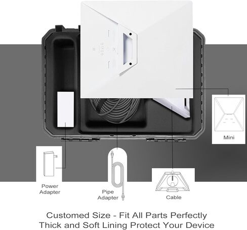 حالة صلبة محمولة تناسب مجموعة أطباق Starlink Mini ، علبة مقاومة للماء ، و Precision Cut Eva لتخزين ملحقات Mini Storage ، ومتانة معتمدة من شركات الطيران ، ومريحة للسفر في الهواء الطلق الاستخدام in Kuwait