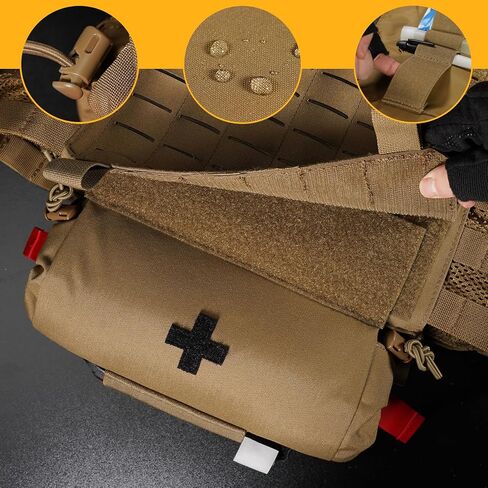 Petac Gear تكتيكي الإسعافات الأولية ، حقيبة تفريغ ، صدمة طبية ، حقيبة إسقاط ، EMT IFAK ، وحمل البطن الفرعي مع Hook-N-loop (CB) in Kuwait