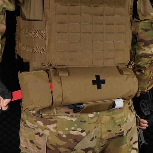 Petac Gear تكتيكي الإسعافات الأولية ، حقيبة تفريغ ، صدمة طبية ، حقيبة إسقاط ، EMT IFAK ، وحمل البطن الفرعي مع Hook-N-loop (CB) in Kuwait