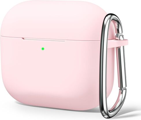 Oakxco لحافظة Airpods Pro الجيل الثالث، حافظة Airpods 3 Gen من السيليكون، حافظة Airpods من الجل المطاطي الناعم للنساء والفتيات اللطيفة، غطاء واقٍ بقفل، برتقالي نيون in Saudi Arabia