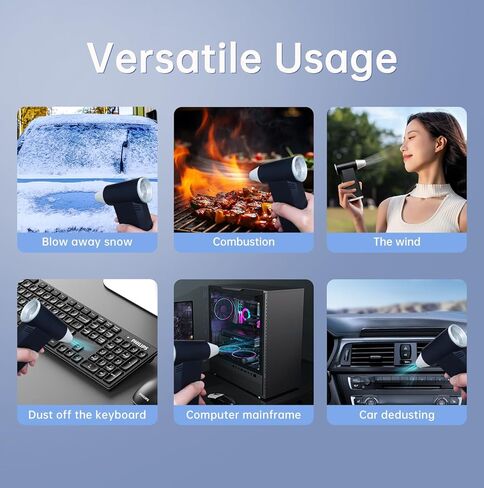 Electric Air Duster High Speed Compressed Air Duster 150000RPM Jet Fan for Car Drying Multipurpose Air Blaster with Jet Blower with 4 Gear,Versatile and Portable in Saudi Arabia