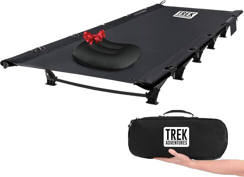 Portable Camping Cot for Adults with Inflatable Pillow, Ultralight Foldable Camping Bed for Sleeping, Camp Cot for Travel, Hiking, Backpacking in Saudi Arabia