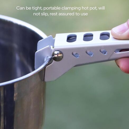 Silver Aluminum Alloy Bowl Grippers Camp Hot Pot Clip Tableware Cookware Holder Lifter Clamps For Hiking Backpacking Pot Tool Tongs Grippers For Kitchen Hot Pan Grippers Hot Plate Cooking Utensils in Saudi Arabia
