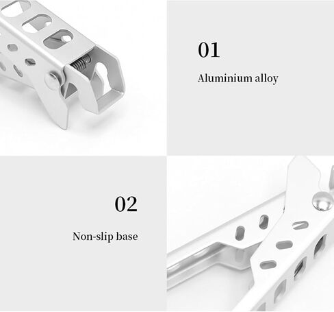 Silver Aluminum Alloy Bowl Grippers Camp Hot Pot Clip Tableware Cookware Holder Lifter Clamps For Hiking Backpacking Pot Tool Tongs Grippers For Kitchen Hot Pan Grippers Hot Plate Cooking Utensils in Saudi Arabia