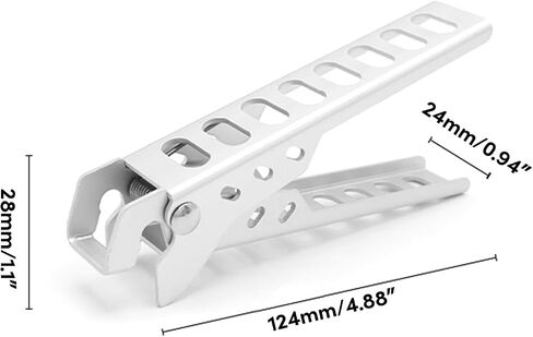 Silver Aluminum Alloy Bowl Grippers Camp Hot Pot Clip Tableware Cookware Holder Lifter Clamps For Hiking Backpacking Pot Tool Tongs Grippers For Kitchen Hot Pan Grippers Hot Plate Cooking Utensils in Saudi Arabia