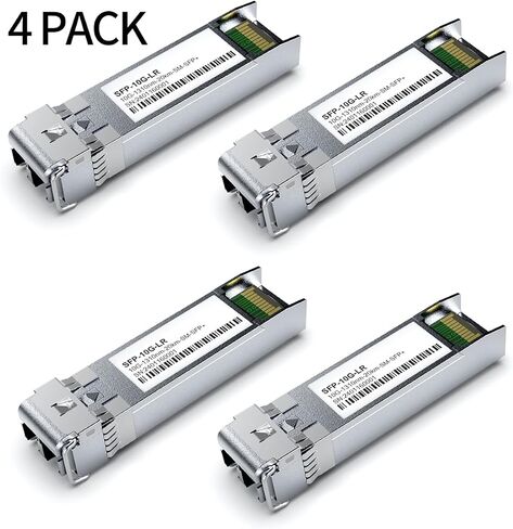 4Pack SFP+ 10GBase-LR LC Module, SingleMode 1310nm, SMF Dual LC Fiber Optic Transceiver for Cisco SFP-10G-LR, Ubiquiti UniFi UF-SM-10G, Meraki MA-SFP-10GB-LR, Netgear, TP-Link and More(DDM 20km) in Saudi Arabia