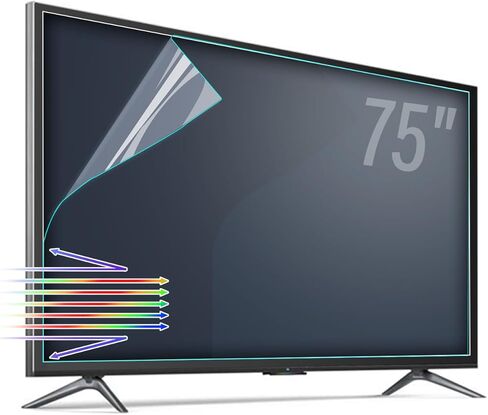 Anti Glare Film for TV 75 inch,Anti Blue Light Relieve Eye Strain and Reduce TV Screen Glare,75 inch Glare Film,75 inch TV Screen Protector Film Outdoor Indoor in Kuwait