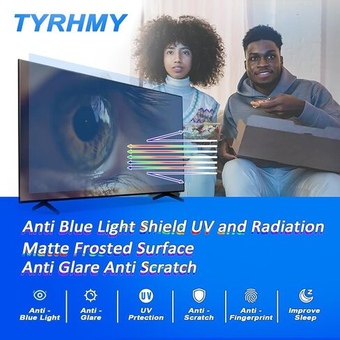 Anti Glare Film for TV 75 inch,Anti Blue Light Relieve Eye Strain and Reduce TV Screen Glare,75 inch Glare Film,75 inch TV Screen Protector Film Outdoor Indoor in Kuwait