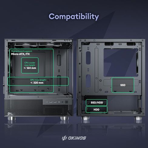 Aqua 3 Air, Micro ATX Case, MATX PC Case with 3 X 120mm 3-Pin Non-PWM Fans (No ARGB) Pre-Installed, Panoramic View Tempered Glass Front & Side Panel, with Type C Port, Black in Saudi Arabia