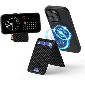 MURADIN Magnetic Wallet for iPhone 16/15 Wallet Case, for iPhone Wallet for Mag Safe Card Holders for iPhone 14/13/12/16 Pro/plus/Max/15 Pro/14 Plus with 3 Cards Slot for Men/Women (Black)